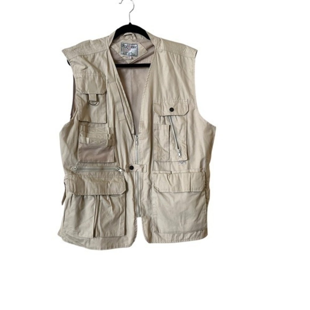 NWOT! FOX FIRE 100% Cotton 16-Pocket  Fishing Hiking Travel Light Khaki Vest